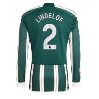 Camiseta Manchester United Victor Lindelof #2 Segunda Equipación Replica 2023-24 mangas largas